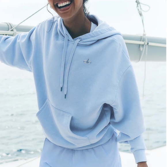 ALO Yoga Tops - NWT Alo Seashell Blue Accolade Hoodie